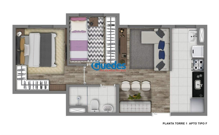 Imagem Apartamento com 2 Quartos à Venda, 33 m² em Santo Amaro - São Paulo
