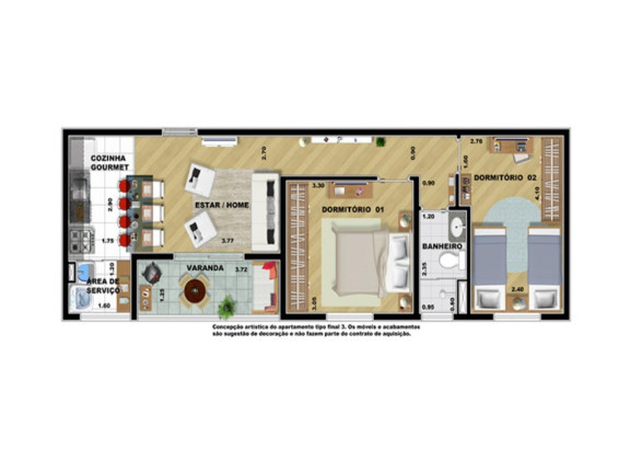 Imagem Imóvel com 2 Quartos à Venda, 59 m² em Baeta Neves - São Bernardo Do Campo