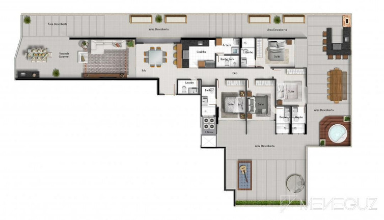 Imagem Apartamento com 4 Quartos à Venda, 327 m² em Enseada Azul - Guarapari