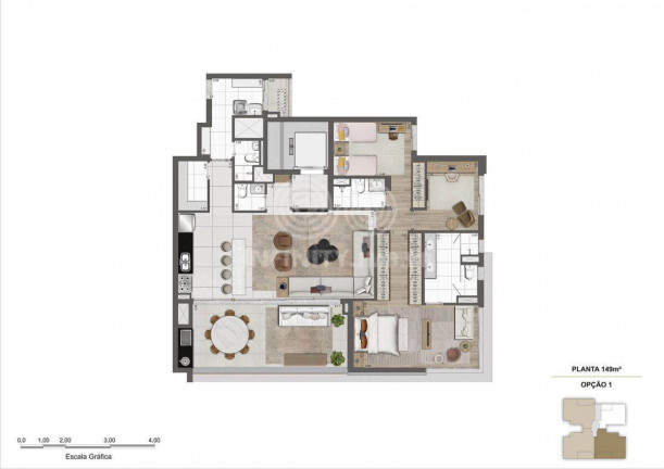 Imagem Apartamento com 3 Quartos à Venda, 149 m² em Moema - São Paulo Imagem Apartamento com 3 Quartos à Venda, 149 m² em Moema - São Paulo