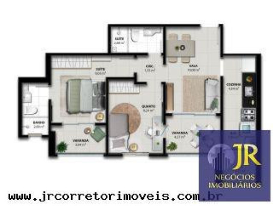 Imagem Apartamento com 2 Quartos à Venda, 59 m² em Praia De Itaparica - Vila Velha