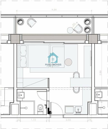 Imagem Apartamento com 1 Quarto à Venda, 41 m² em Pinheiros - São Paulo