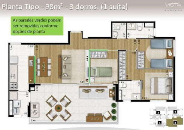 Imagem Apartamento com 3 Quartos à Venda, 100 m² em Chácara Inglesa - São Paulo