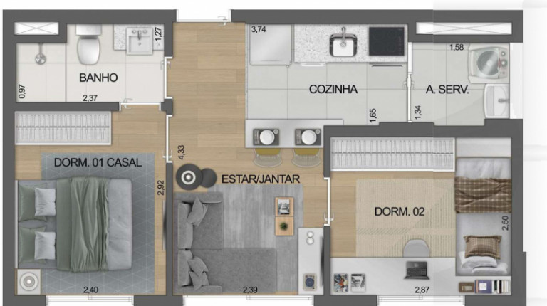 Imagem Apartamento com 2 Quartos à Venda, 36 m² em Moema - São Paulo Imagem Apartamento com 2 Quartos à Venda, 36 m² em Moema - São Paulo