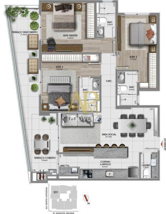 Imagem Apartamento com 3 Quartos à Venda, 109 m² em Canto - Florianópolis Imagem Apartamento com 3 Quartos à Venda, 109 m² em Canto - Florianópolis