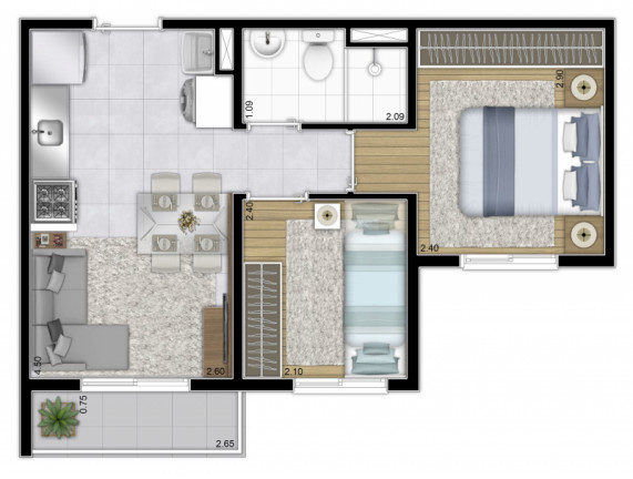 Imagem Apartamento com 2 Quartos à Venda, 34 m² em Barra Funda - São Paulo