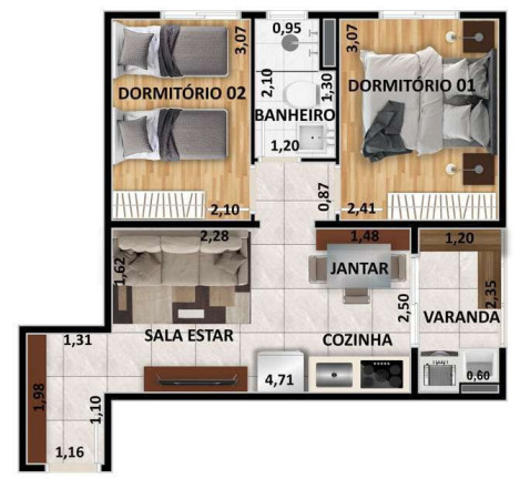 Imagem Apartamento com 2 Quartos à Venda, 61 m² em Vila Parque Jabaquara - São Paulo Imagem Apartamento com 2 Quartos à Venda, 61 m² em Vila Parque Jabaquara - São Paulo