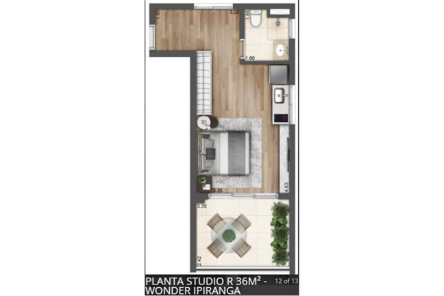 Imagem Imóvel com 1 Quarto à Venda, 36 m² em Sacomã - São Paulo