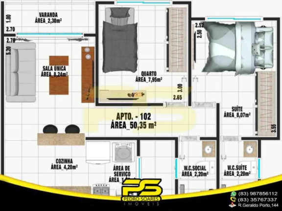 Imagem Apartamento com 2 Quartos à Venda, 54 m² em João Paulo Ii - João Pessoa Imagem Apartamento com 2 Quartos à Venda, 54 m² em João Paulo Ii - João Pessoa