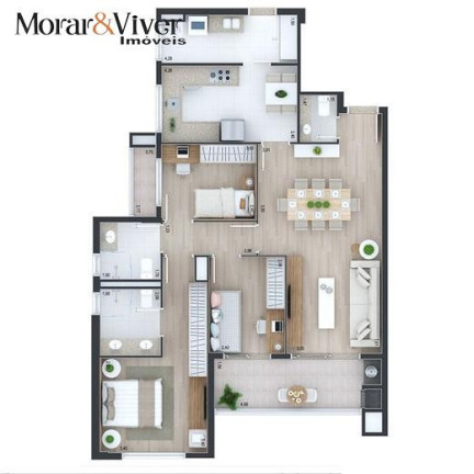 Imagem Apartamento com 3 Quartos à Venda, 106 m² em Juvevê - Curitiba Imagem Apartamento com 3 Quartos à Venda, 106 m² em Juvevê - Curitiba