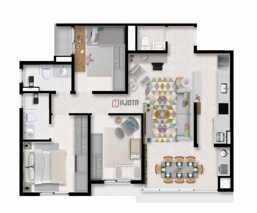 Imagem Apartamento com 3 Quartos à Venda, 80 m² em Jardim São Marco - São José Do Rio Preto