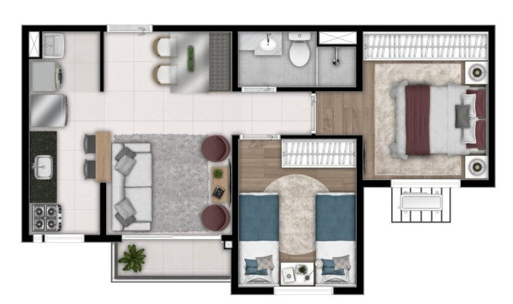 Imagem Apartamento com 2 Quartos à Venda, 42 m² em Setor Sudoeste - Goiânia Imagem Apartamento com 2 Quartos à Venda, 42 m² em Setor Sudoeste - Goiânia