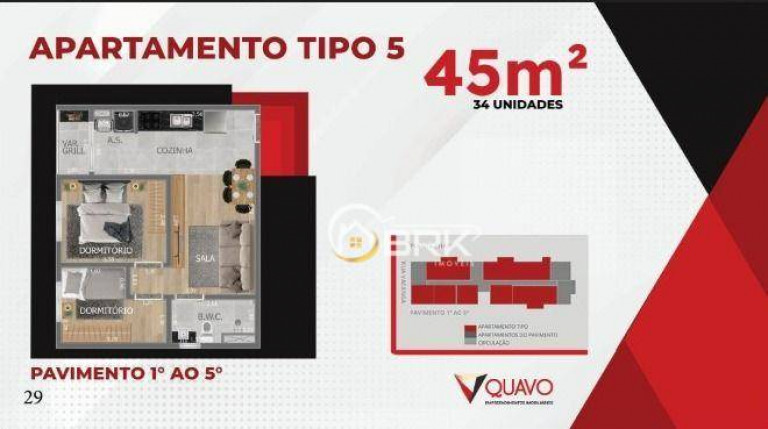 Apartamento com 2 Quartos à Venda, 45 m² em Vila Carrão - São Paulo