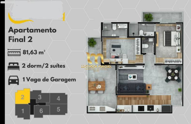 Imagem Apartamento com 2 Quartos à Venda, 76 m² em Mirim - Praia Grande