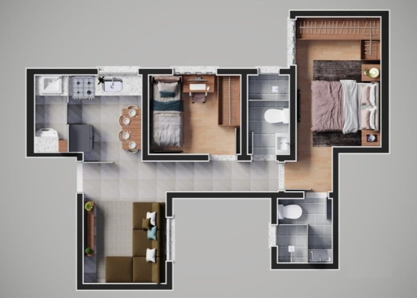 Imagem Imóvel com 2 Quartos à Venda, 95 m² em Campestre - Santo André