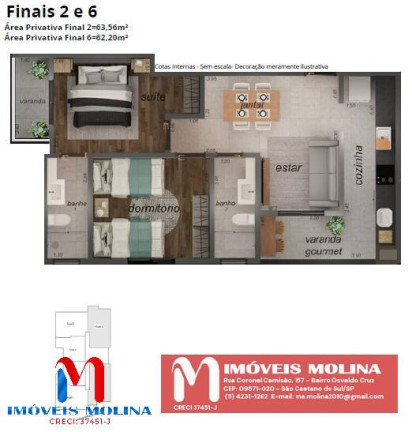 Imagem Apartamento com 2 Quartos à Venda, 55 m² em Osvaldo Cruz - São Caetano Do Sul