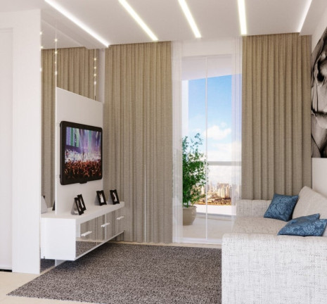 Imagem Apartamento com 1 Quarto à Venda, 46 m² em Campo Comprido - Curitiba