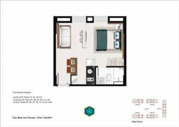 Imagem Apartamento com 1 Quarto à Venda, 26 m² em Park Sul - Brasilia Imagem Apartamento com 1 Quarto à Venda, 26 m² em Park Sul - Brasilia