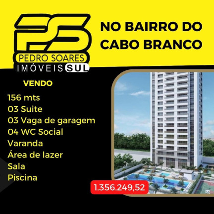Apartamento com 4 Quartos à Venda, 157 m² em Altiplano Cabo Branco - João Pessoa