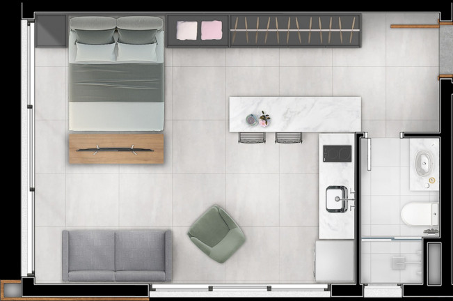 Imagem Imóvel com 1 Quarto à Venda, 36 m² em Petrópolis - Porto Alegre