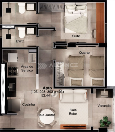 Imagem Apartamento com 2 Quartos à Venda, 52 m² em Intermares - Cabedelo Imagem Apartamento com 2 Quartos à Venda, 52 m² em Intermares - Cabedelo
