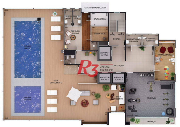 Imagem Apartamento com 3 Quartos à Venda, 170 m² em Aparecida - Santos
