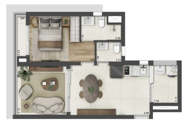 Imagem Apartamento com 1 Quarto à Venda, 48 m² em Jardim Paulista - São Paulo