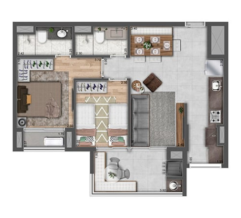 Imagem Apartamento com 2 Quartos à Venda, 62 m² em Vila Prudente - São Paulo
