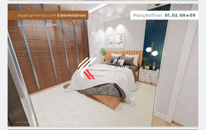 Imagem Apartamento com 3 Quartos à Venda, 82 m² em Barreiros - São José Imagem Apartamento com 3 Quartos à Venda, 82 m² em Barreiros - São José