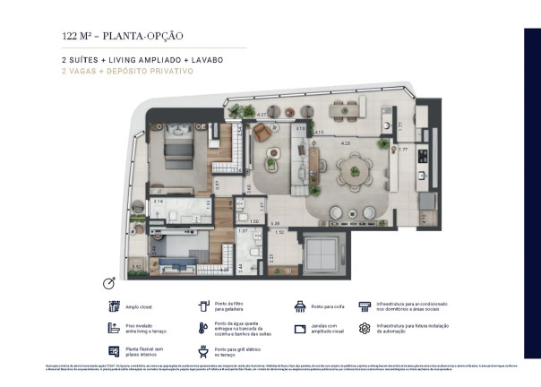 Imagem Apartamento à Venda, 122 m² em Parque Global - São Paulo Imagem Apartamento à Venda, 122 m² em Parque Global - São Paulo