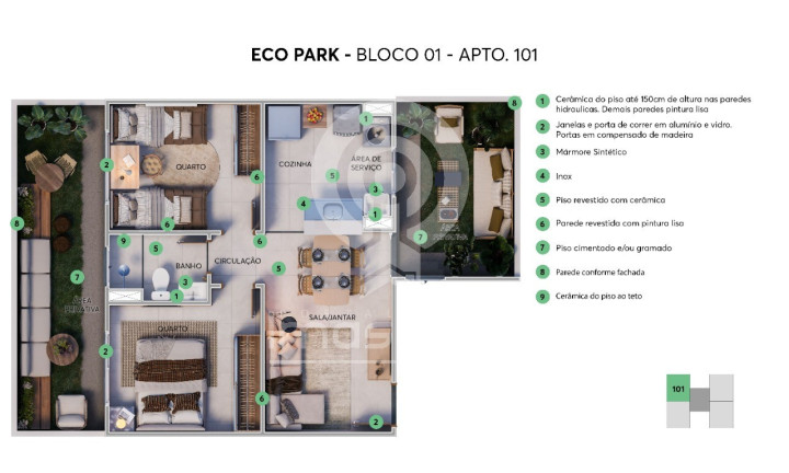 Imagem Apartamento com 2 Quartos à Venda, 41 m² em Urucunema - Eusébio Imagem Apartamento com 2 Quartos à Venda, 41 m² em Urucunema - Eusébio