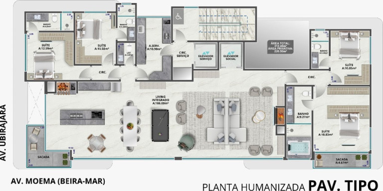 Imagem Apartamento com 4 Quartos à Venda, 220 m² em Capão Da Canoa - Capão Da Canoa