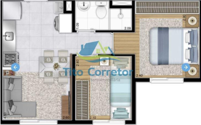 Imagem Apartamento com 2 Quartos à Venda, 40 m² em Itaquera - São Paulo