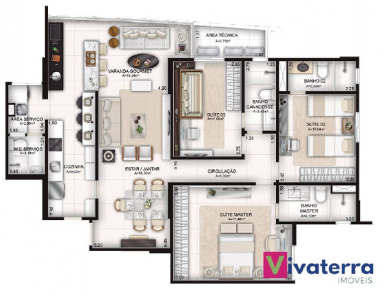 Imagem Apartamento com 3 Quartos à Venda, 123 m² em Nazaré - Belém