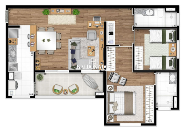 Imagem Apartamento com 2 Quartos à Venda, 69 m² em Bosque Flamboyant - Taubate Imagem Apartamento com 2 Quartos à Venda, 69 m² em Bosque Flamboyant - Taubate
