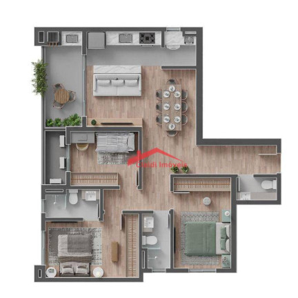 Imagem Apartamento com 3 Quartos à Venda, 87 m² em Anita Garibaldi - Joinville