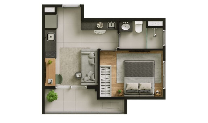 Imagem Apartamento com 1 Quarto à Venda, 47 m² em Cidade Monções - São Paulo