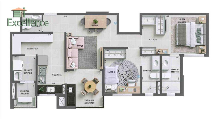 Apartamento com 2 Quartos à Venda, 79 m² em Campestre - Santo André