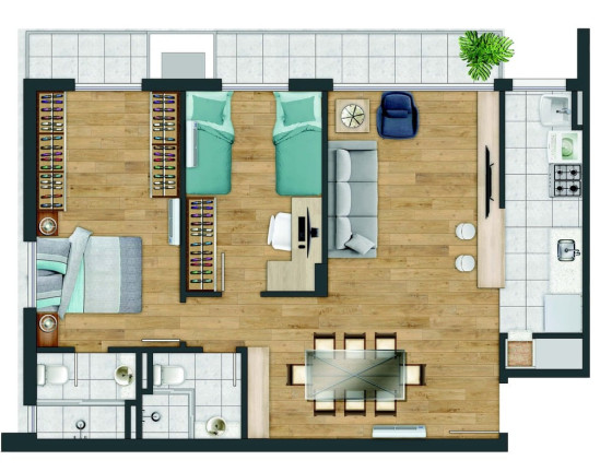 Imagem Apartamento com 2 Quartos à Venda, 74 m² em Bela Vista - Porto Alegre