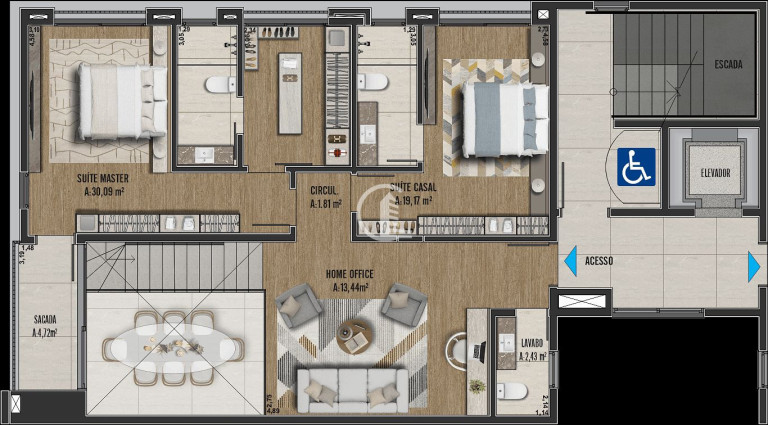 Imagem Apartamento com 3 Quartos à Venda, 108 m² em Rio Branco - Caxias Do Sul