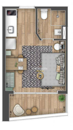 Imagem Studio com 1 Quarto à Venda, 24 m² em Centro - São Paulo Imagem Studio com 1 Quarto à Venda, 24 m² em Centro - São Paulo