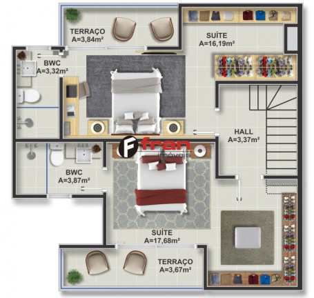 Imagem Apartamento com 2 Quartos à Venda, 57 m² em Itacorubi - Florianópolis Imagem Apartamento com 2 Quartos à Venda, 57 m² em Itacorubi - Florianópolis