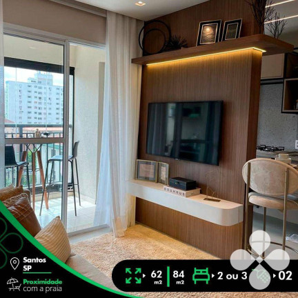 Imagem Imóvel com 2 Quartos à Venda, 62 m² em Marapé - Santos Imagem Imóvel com 2 Quartos à Venda, 62 m² em Marapé - Santos