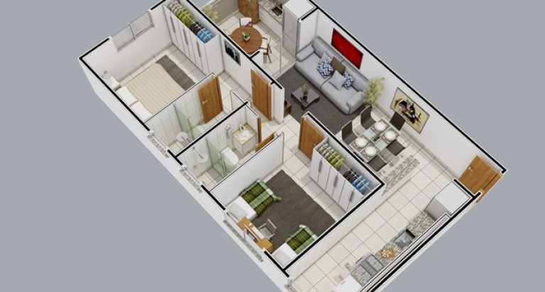 Imagem Apartamento com 2 Quartos à Venda, 68 m² em Chácara Da Galega - Pindamonhangaba