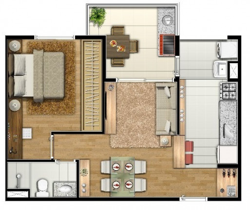 Imagem Apartamento com 1 Quarto à Venda, 51 m² em Vila Independência - Piracicaba Imagem Apartamento com 1 Quarto à Venda, 51 m² em Vila Independência - Piracicaba