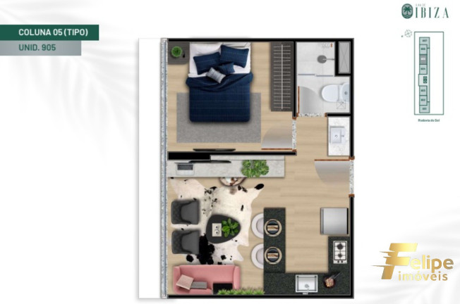 Imagem Imóvel com 1 Quarto à Venda, 25 m² em Praia De Itaparica - Vila Velha