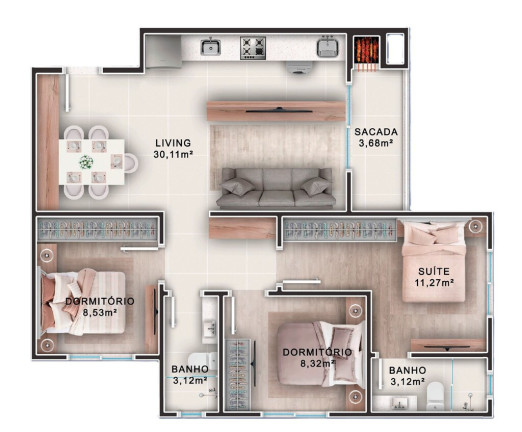 Imagem Imóvel com 3 Quartos à Venda, 78 m² em Municípios - Balneário Camboriú Imagem Imóvel com 3 Quartos à Venda, 78 m² em Municípios - Balneário Camboriú