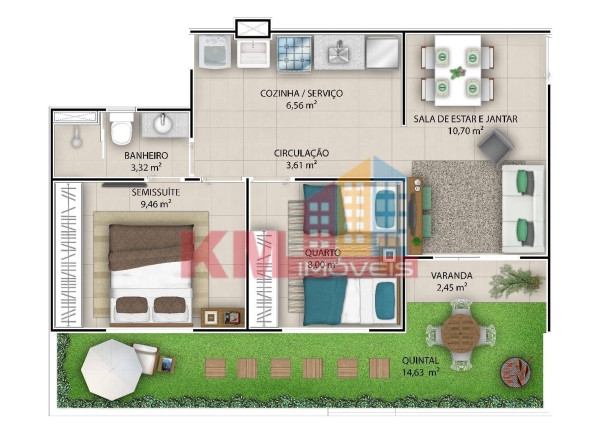 Imagem Apartamento com 2 Quartos à Venda, 44 m² em Aeroporto - Mossoró Imagem Apartamento com 2 Quartos à Venda, 44 m² em Aeroporto - Mossoró