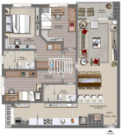 Imagem Apartamento com 3 Quartos à Venda, 94 m² em Planalto - Carlos Barbosa Imagem Apartamento com 3 Quartos à Venda, 94 m² em Planalto - Carlos Barbosa