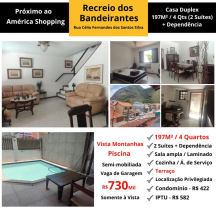 Imagem Casa com 4 Quartos à Venda, 197 m² em Recreio Dos Bandeirantes - Rio De Janeiro Imagem Casa com 4 Quartos à Venda, 197 m² em Recreio Dos Bandeirantes - Rio De Janeiro